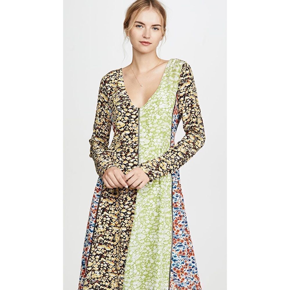 Brand New Stine Goya 100%silk Maca Paneled Dress - Picture 4 of 16